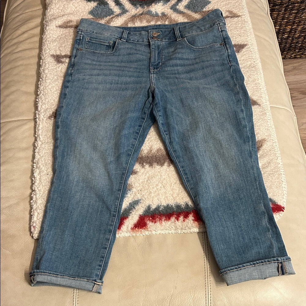 American Eagle Outfitters Light Blue Artist Crop Jeans 🦅
